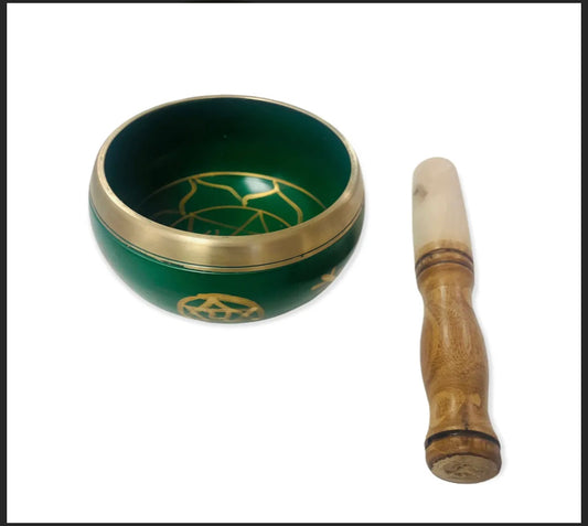 Tibetan Singing Bowl 4"- (Green)